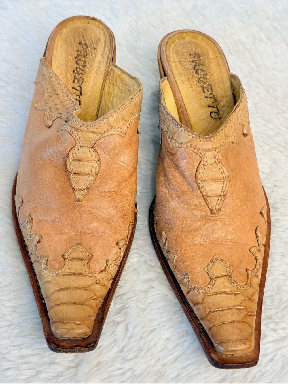Vintage Progetto Western Mule Shootie Coastal Cowgirl Size 6